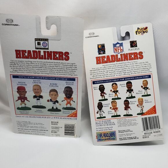 💙NIB Pair Packers Reggie White Headliners - Picture 2 of 2